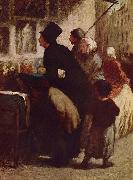 Honore Daumier Der Kupferstich-Handler painting